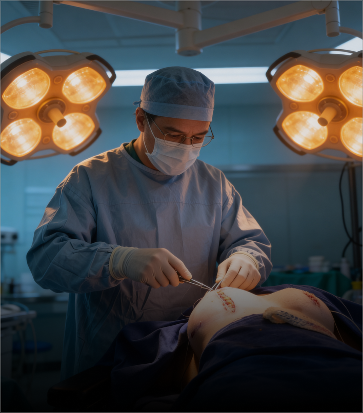 Mamoplastia redutora com auto prótese